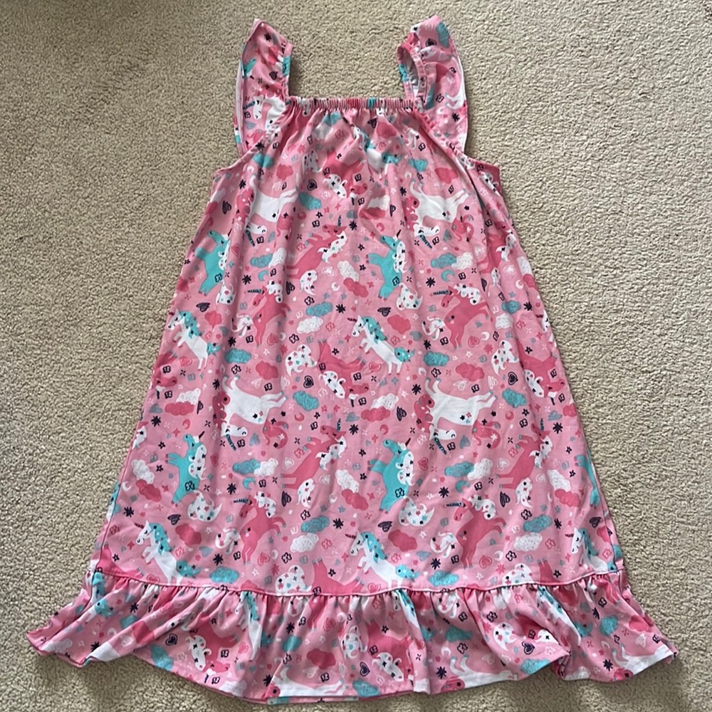 Gymboree Girls Unicorn Nightgown Size 10-12